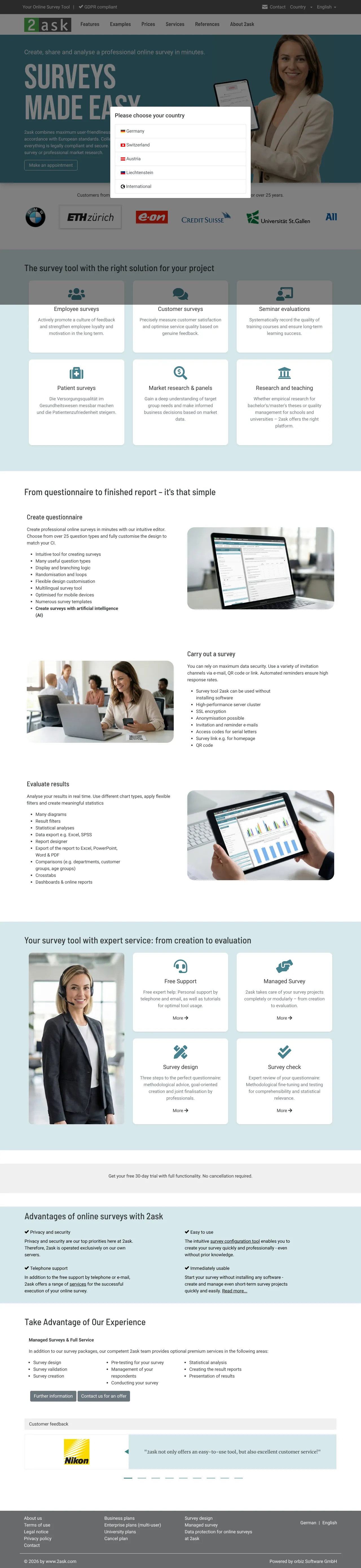 Vollständiger Screenshot von 2ask