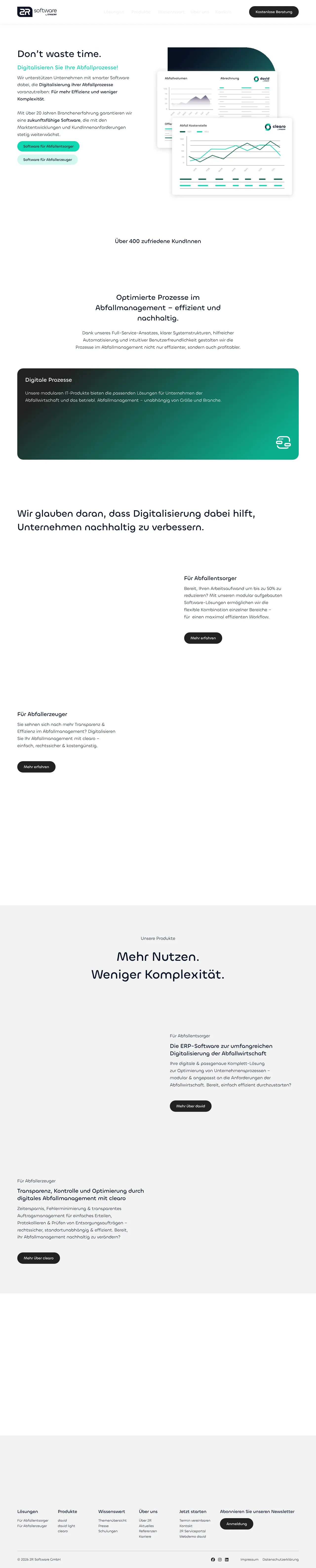 Vollständiger Screenshot von 2R Software