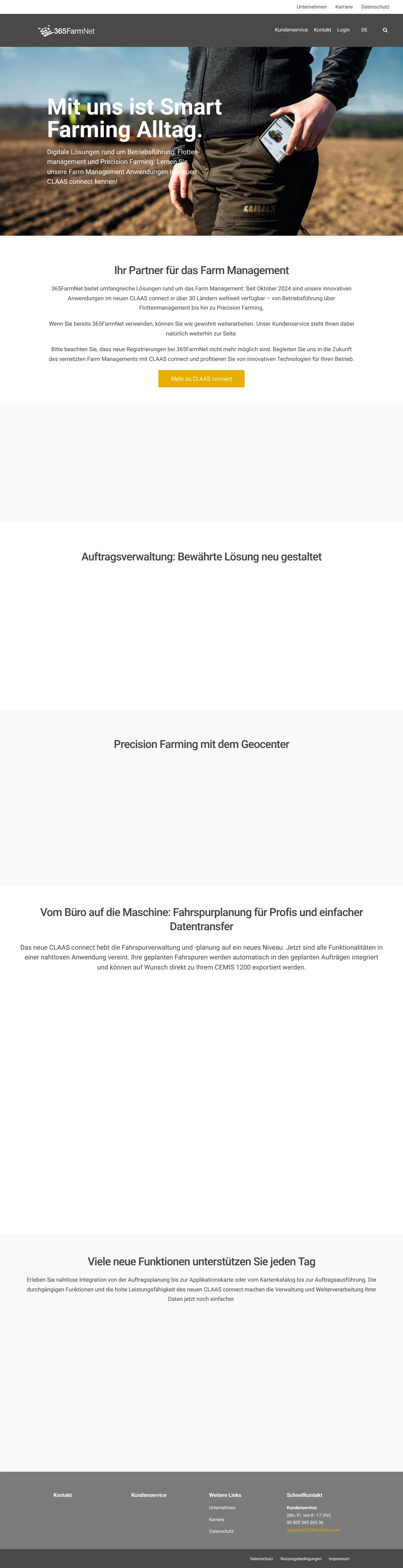 Vollständiger Screenshot von 365FarmNet