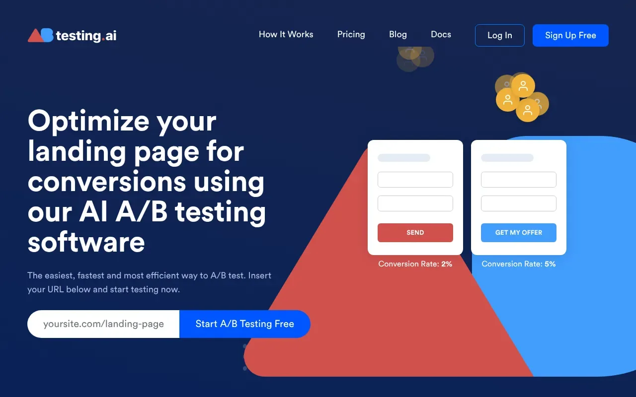 Screenshot von ABtesting.ai