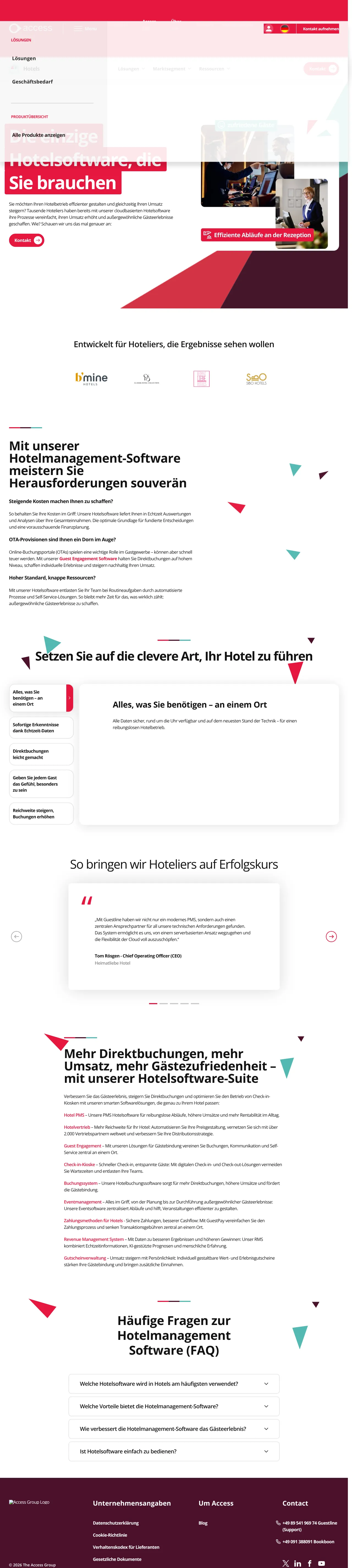 Access Guestline Hotelsoftware