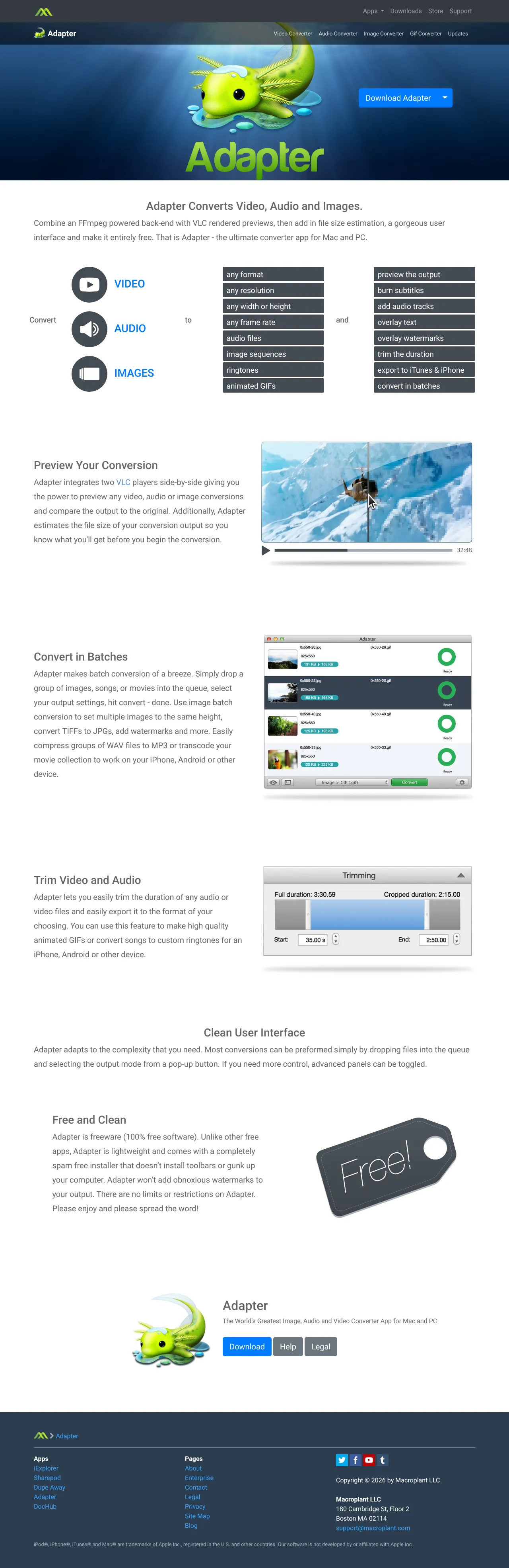 Vollständiger Screenshot von Adapter