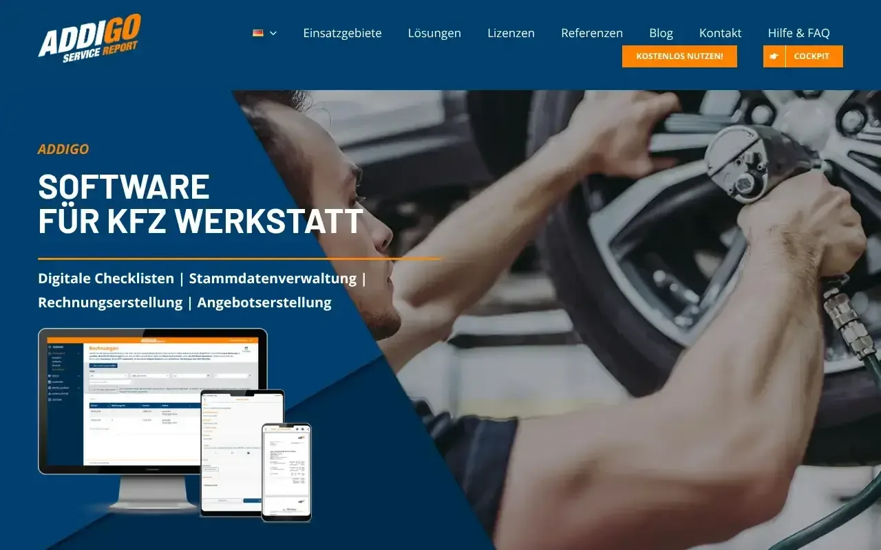 Screenshot von ADDIGO