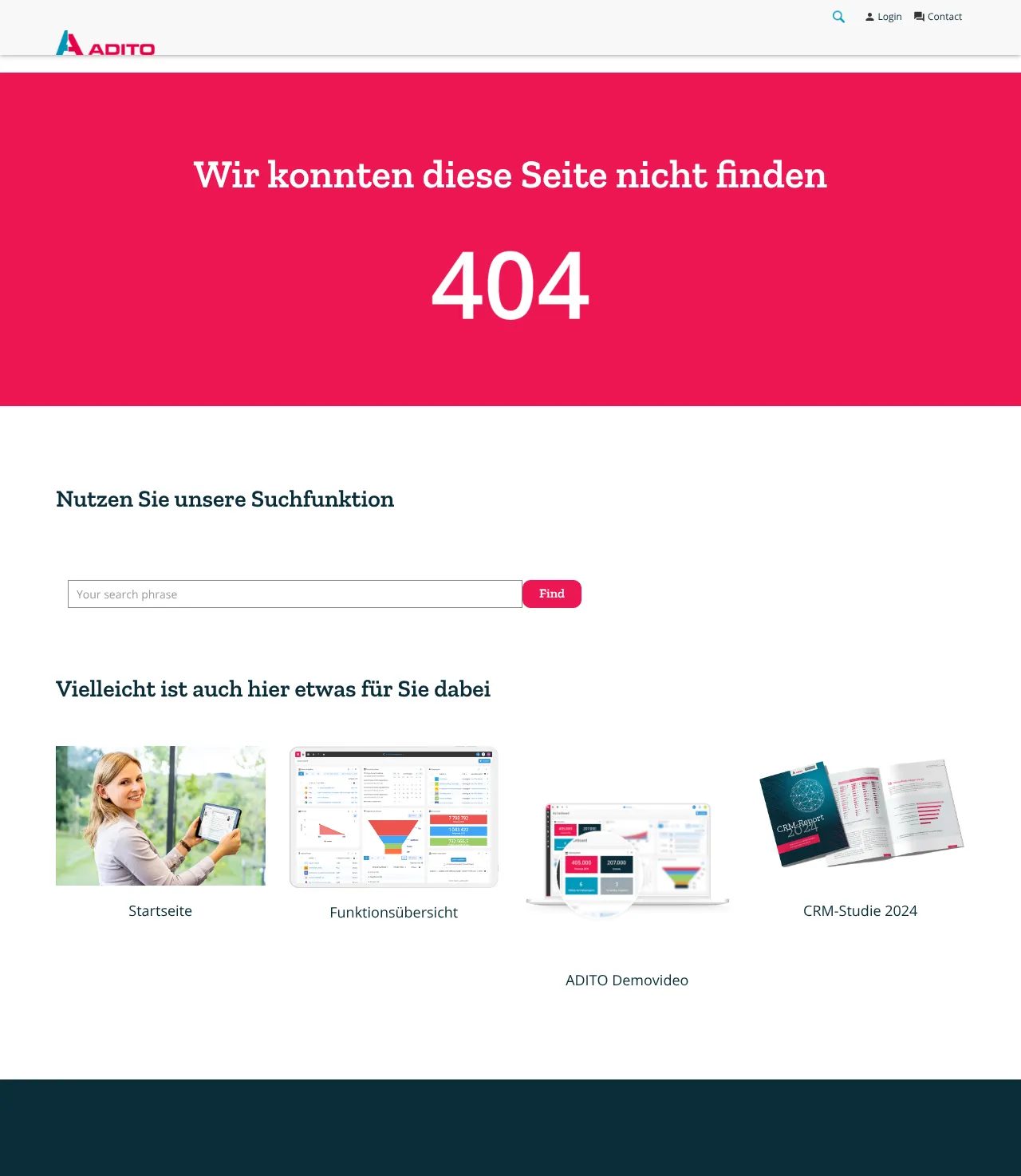 Vollständiger Screenshot von ADITO xRM