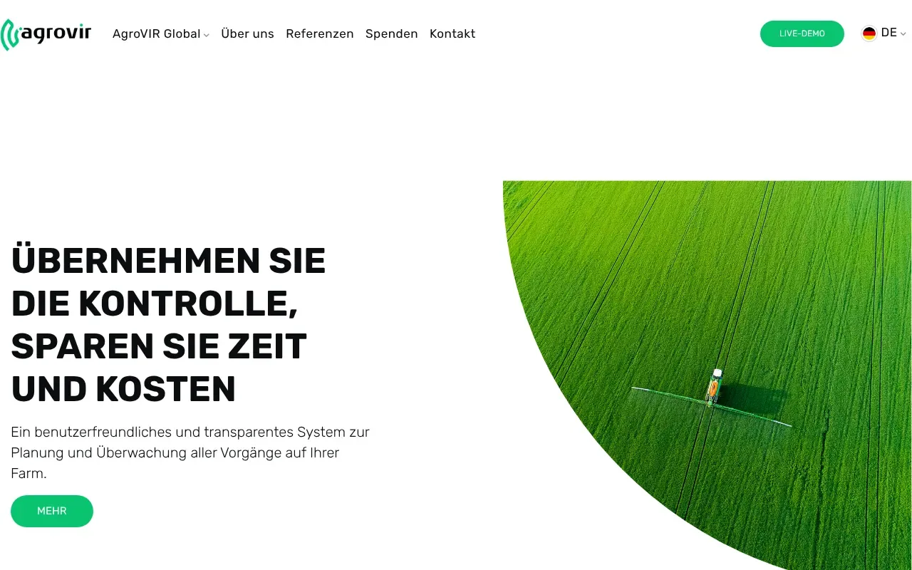 Screenshot von AgroVIR