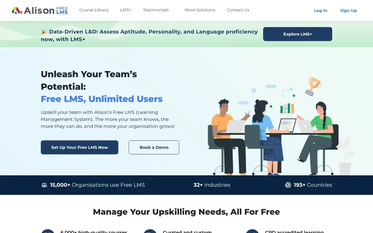 Screenshot von Alison Free LMS