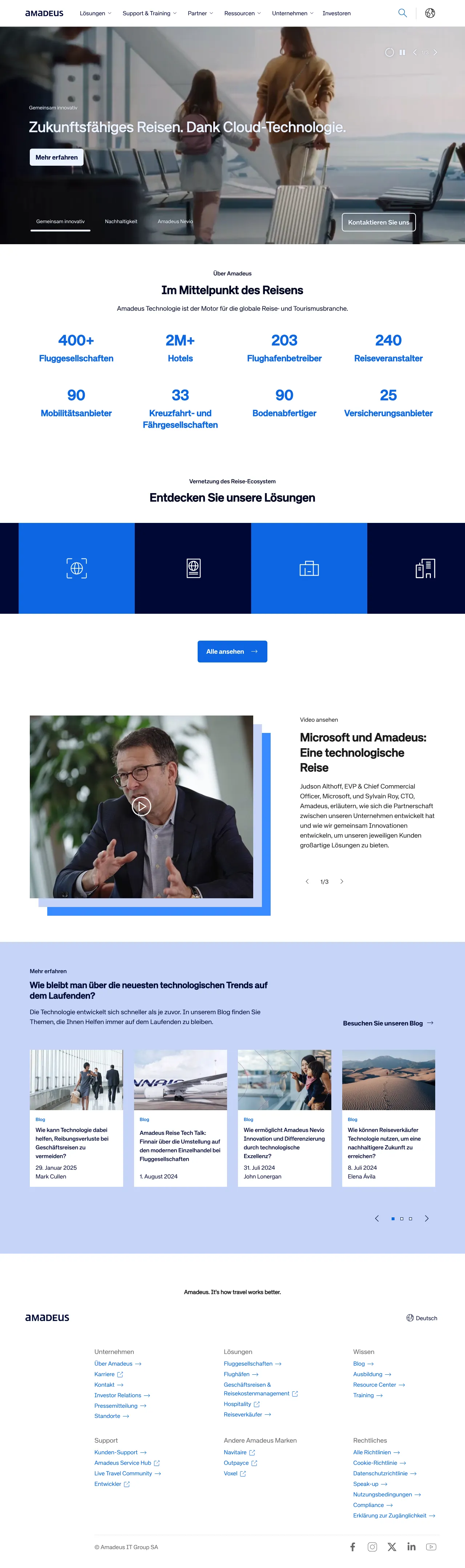 Vollständiger Screenshot von Amadeus