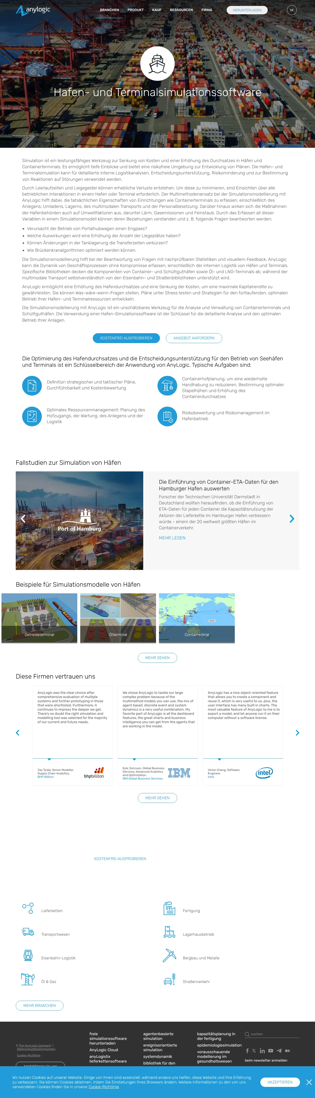 Vollständiger Screenshot von AnyLogic