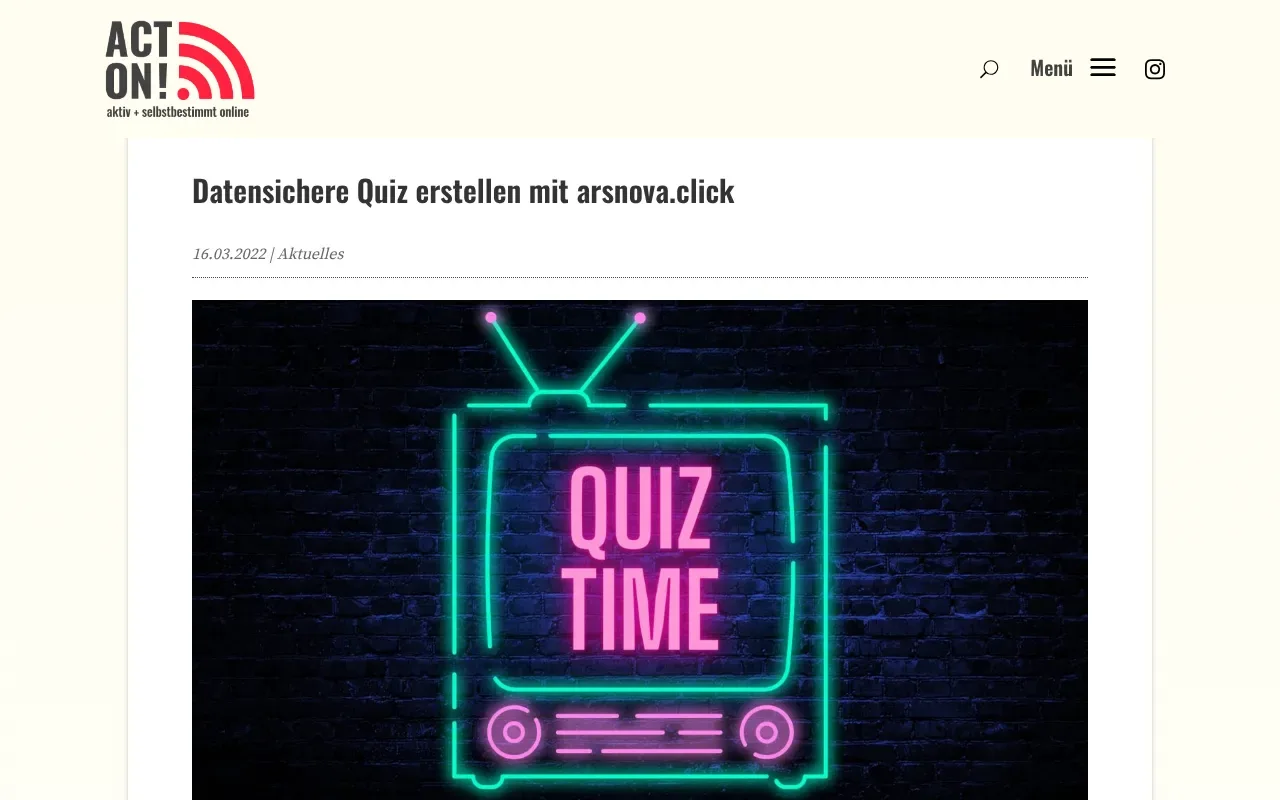 Screenshot von arsnova.click