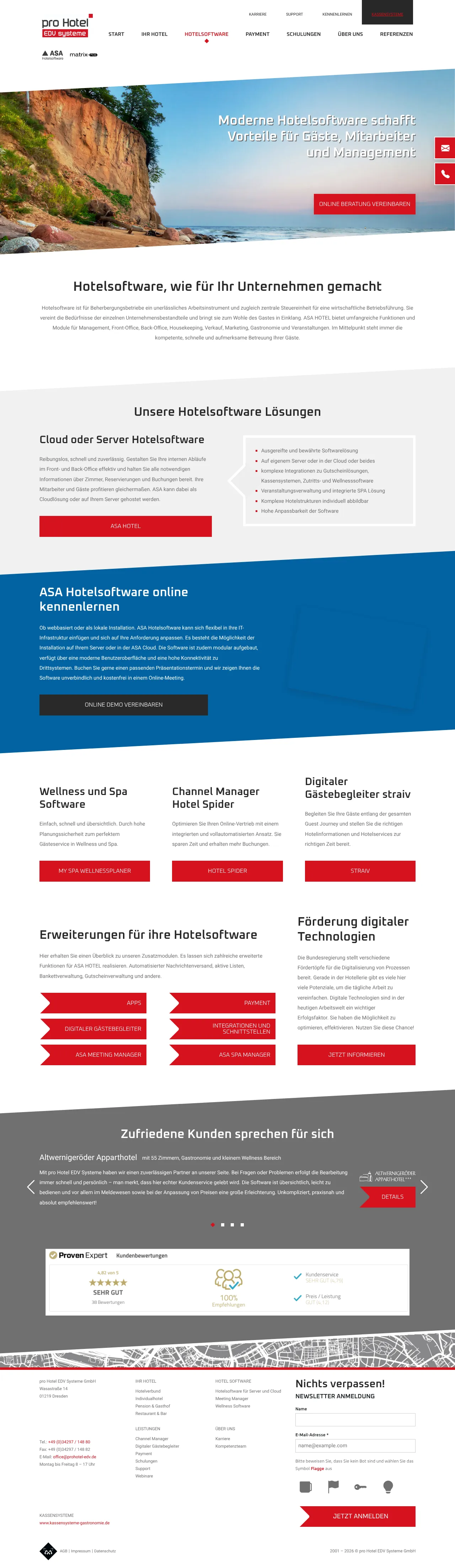 Vollständiger Screenshot von ASA HOTEL