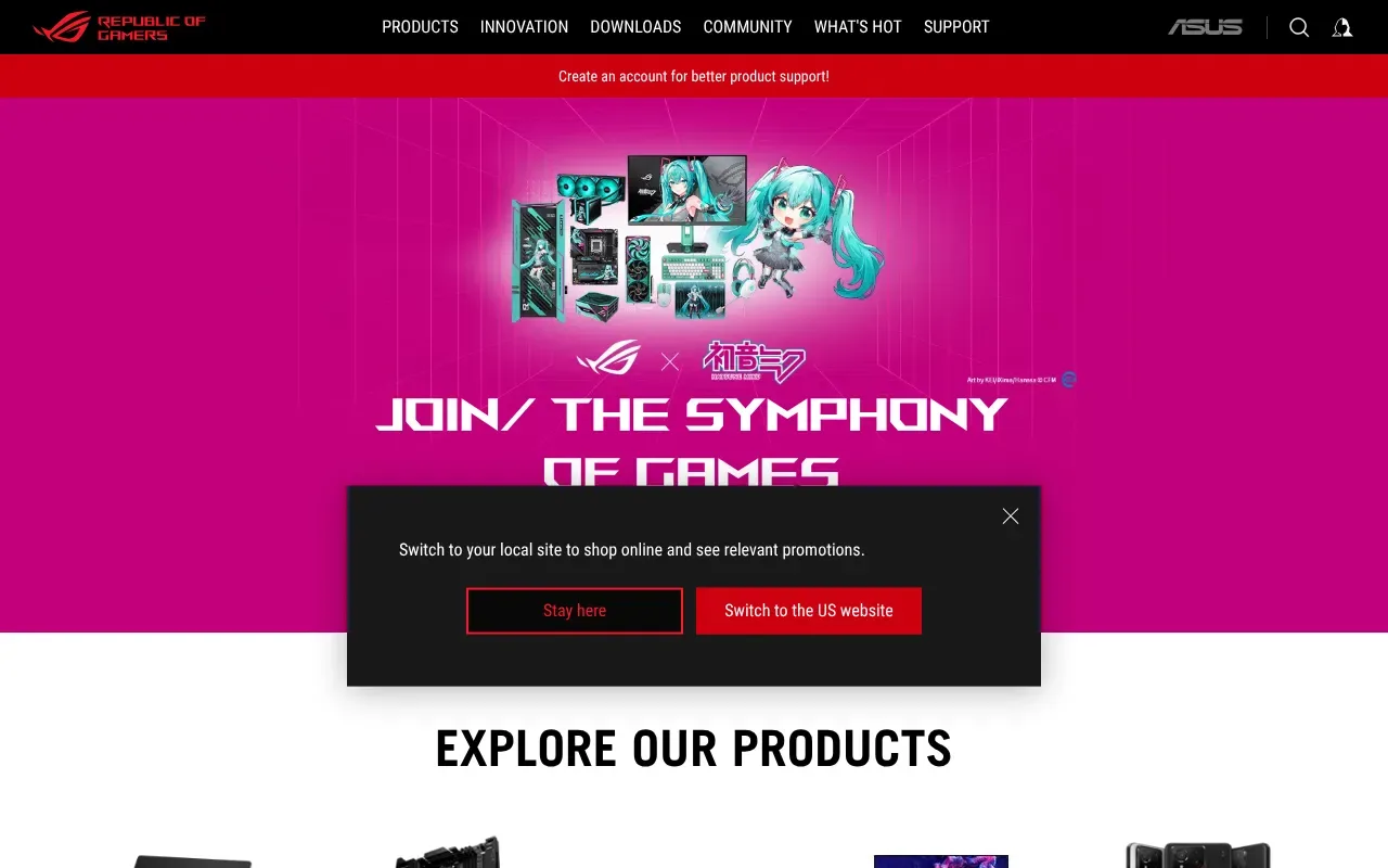 Screenshot von ASUS ROG (Republic of Gamers)