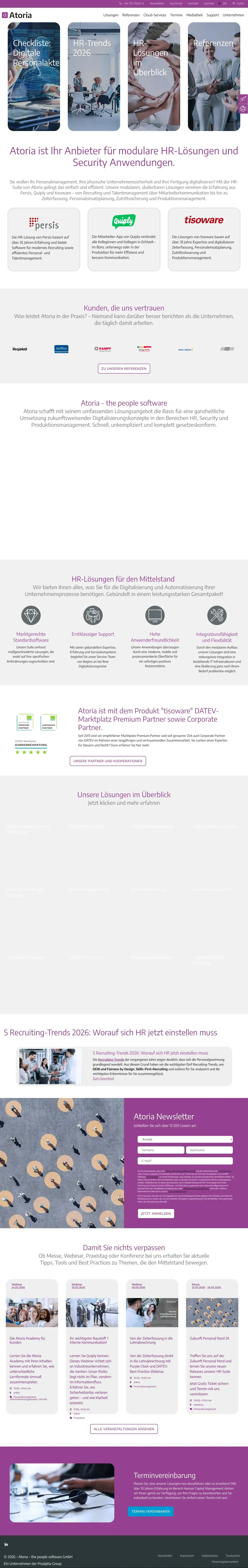 Vollständiger Screenshot von Atoria