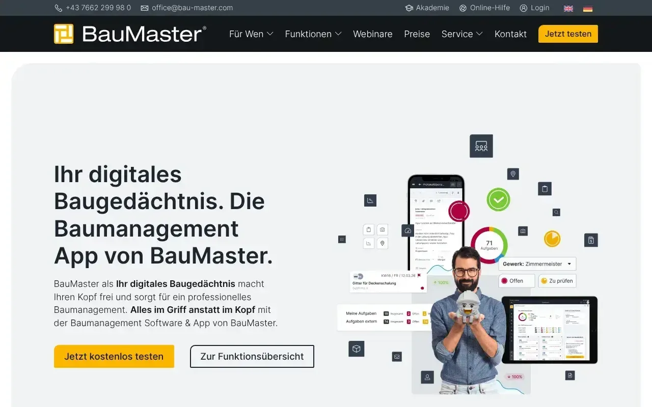 Screenshot von BauMaster