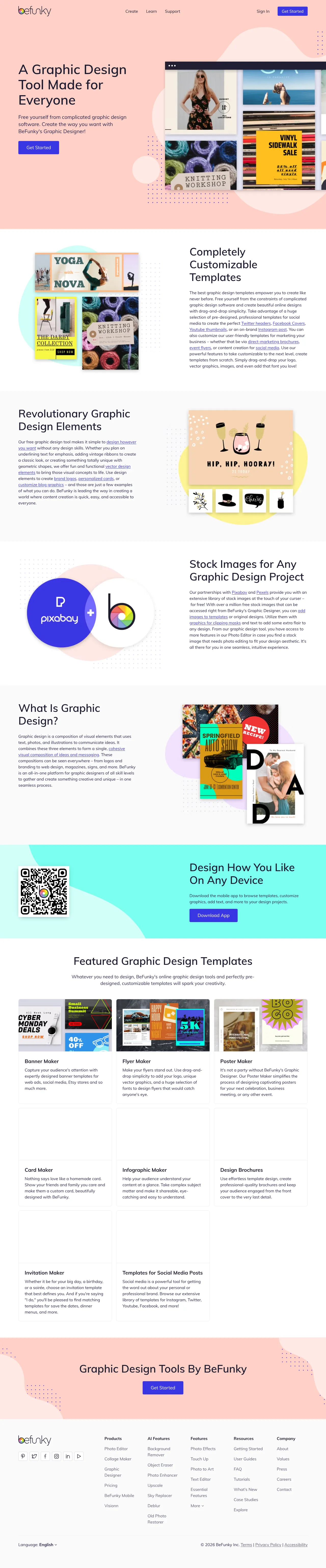 Vollständiger Screenshot von BeFunky