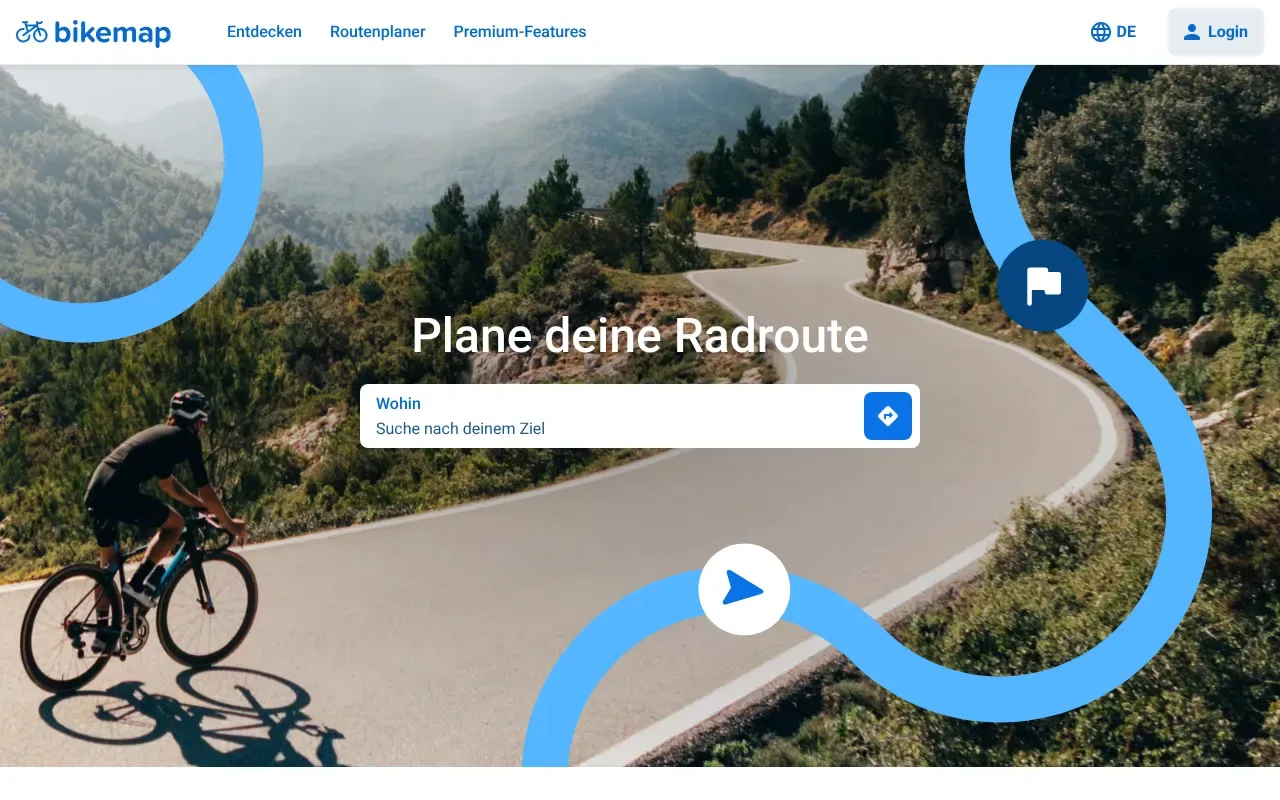 Screenshot von Bikemap