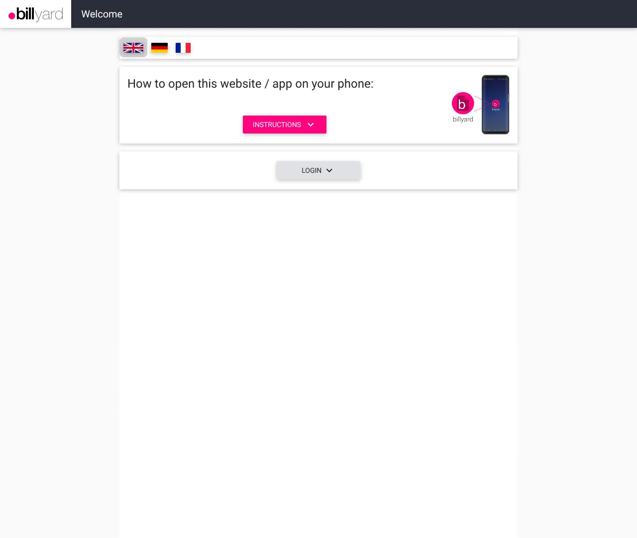 Vollständiger Screenshot von billyard