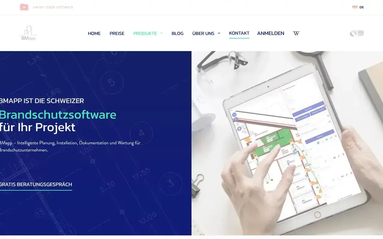 Screenshot von BMapp