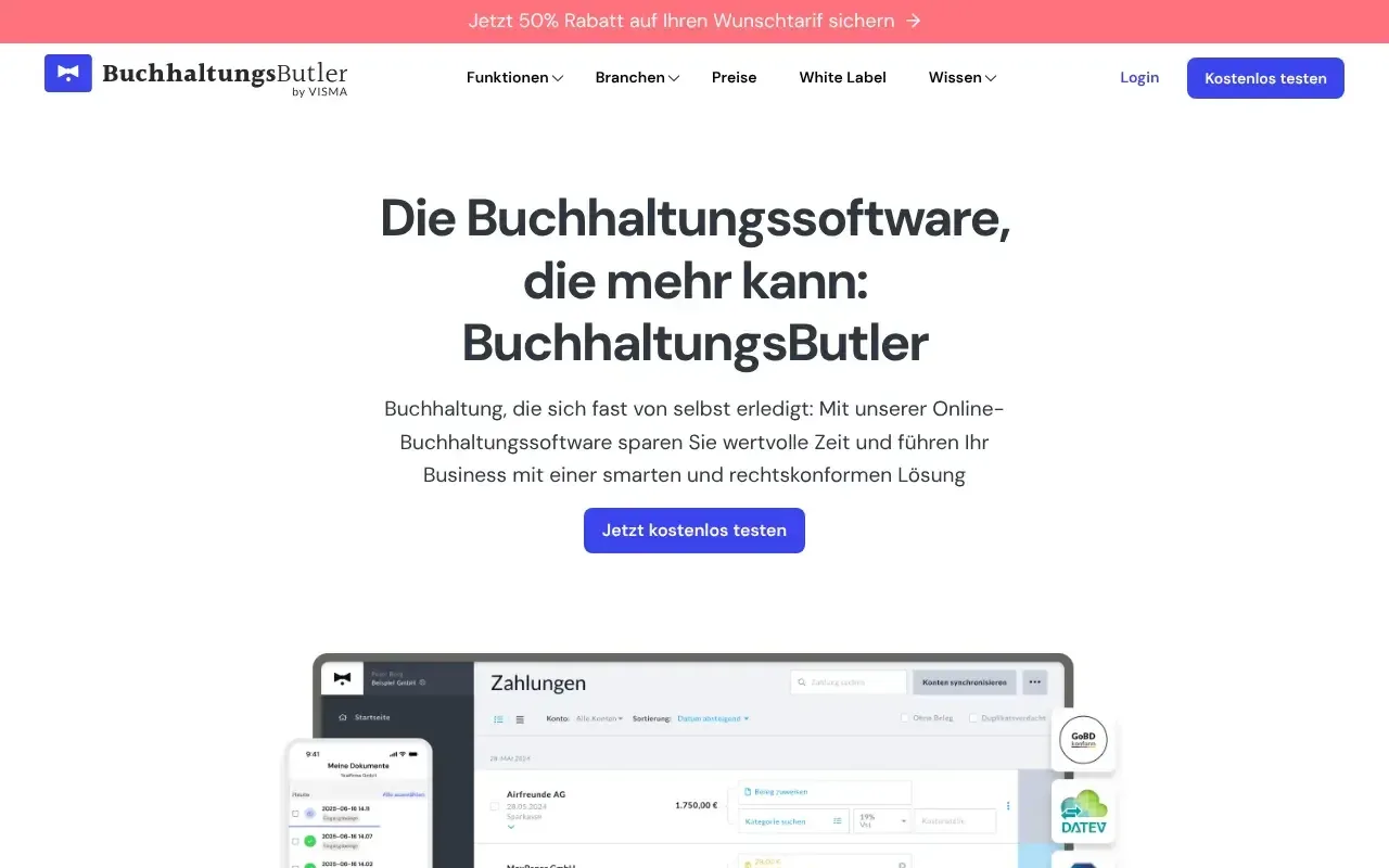 Screenshot von BuchhaltungsButler