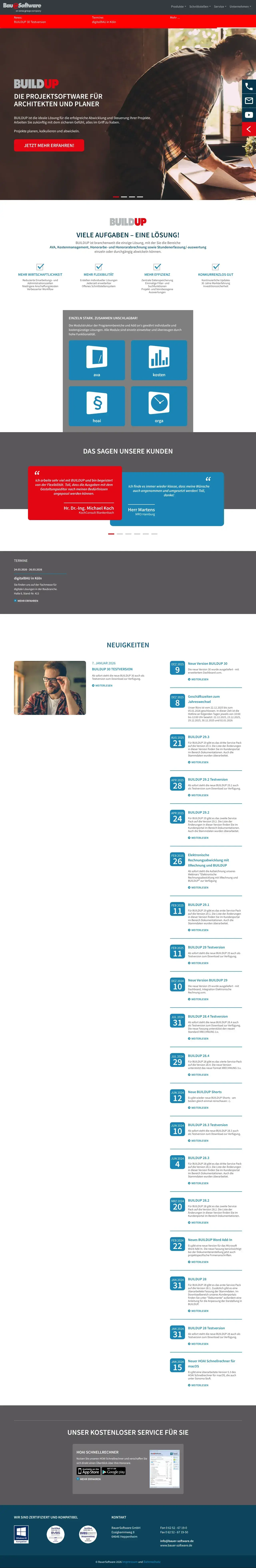 Vollständiger Screenshot von BUILDUP