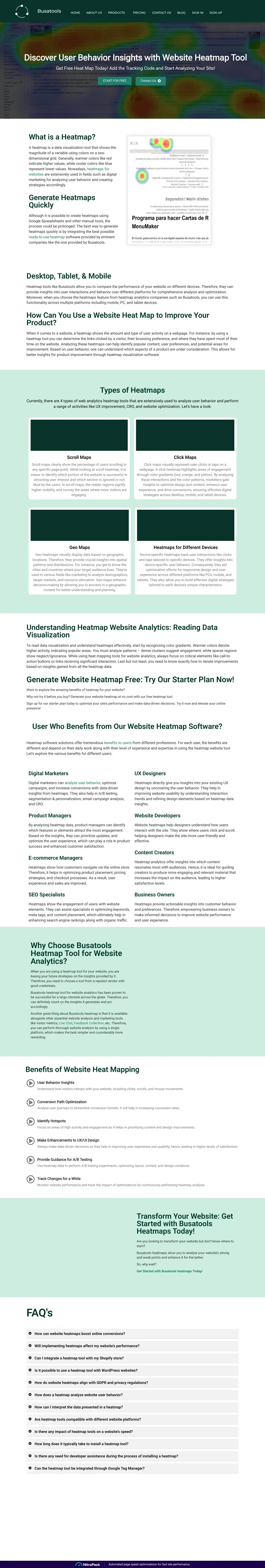 Vollständiger Screenshot von Busatools