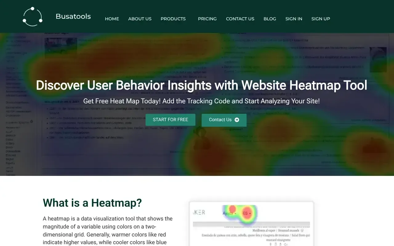 Screenshot von Busatools