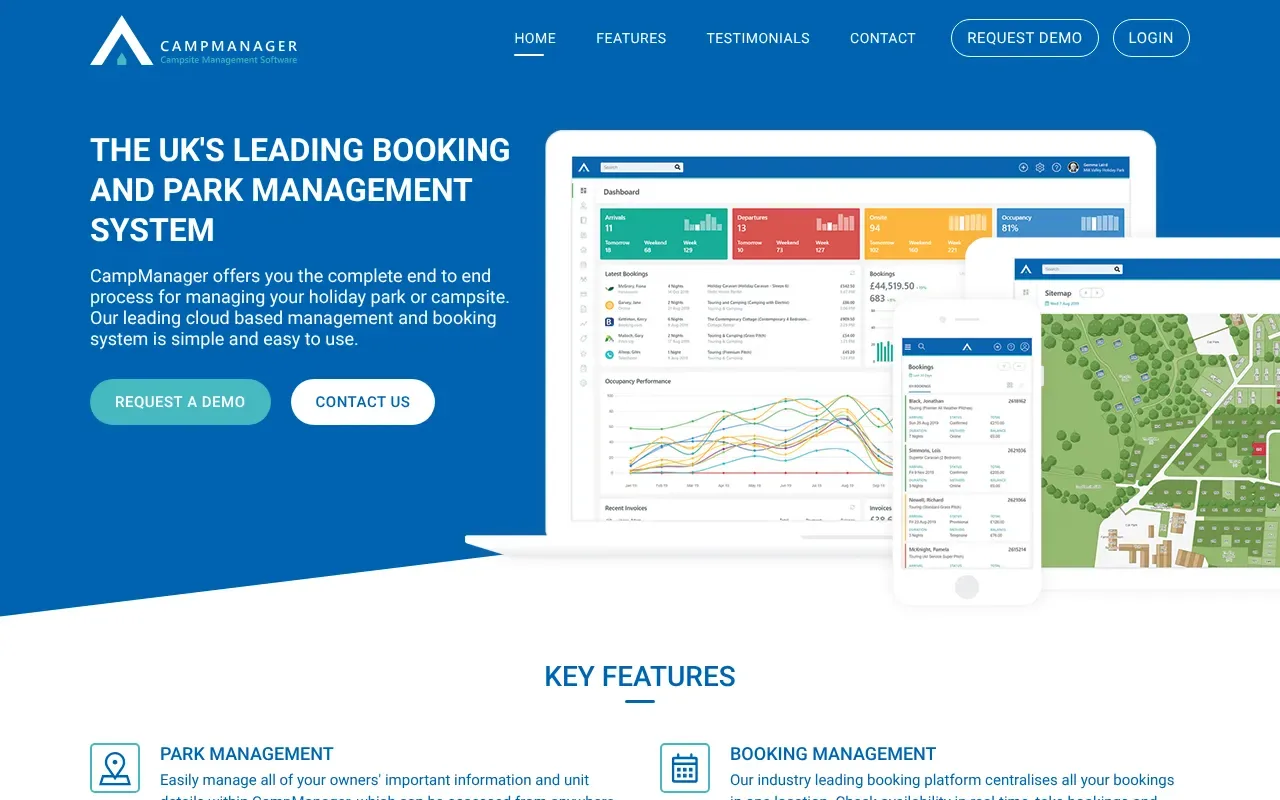 Screenshot von CampManager