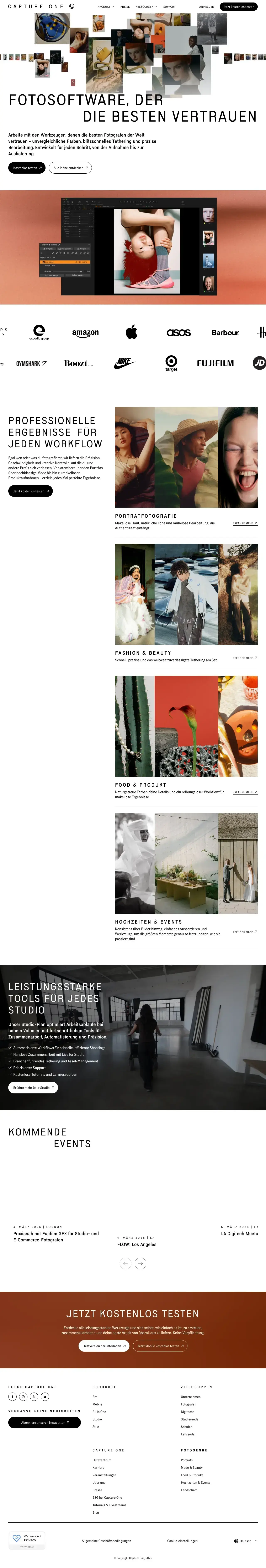 Vollständiger Screenshot von Capture One
