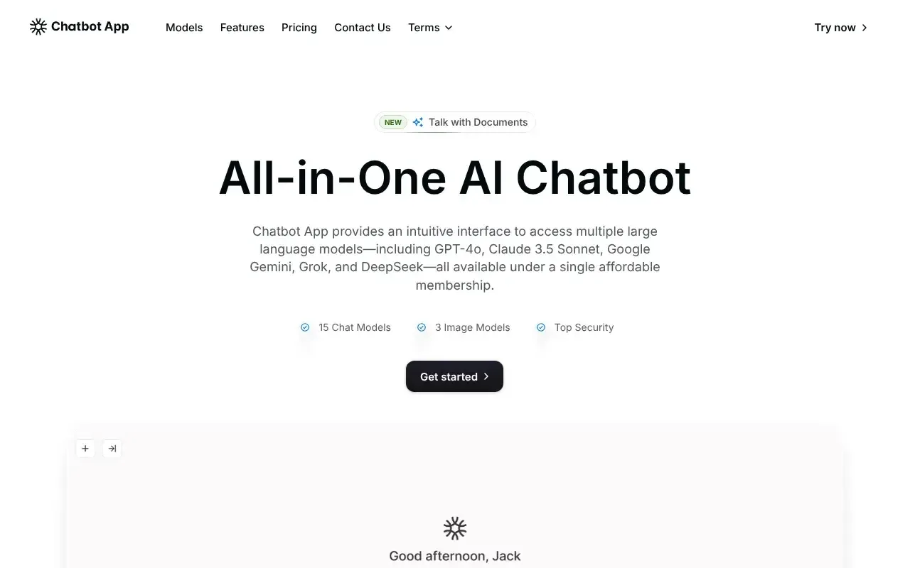 Screenshot von Chatbot App