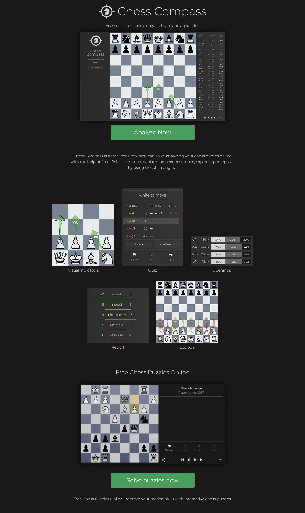 Vollständiger Screenshot von Chess Compass