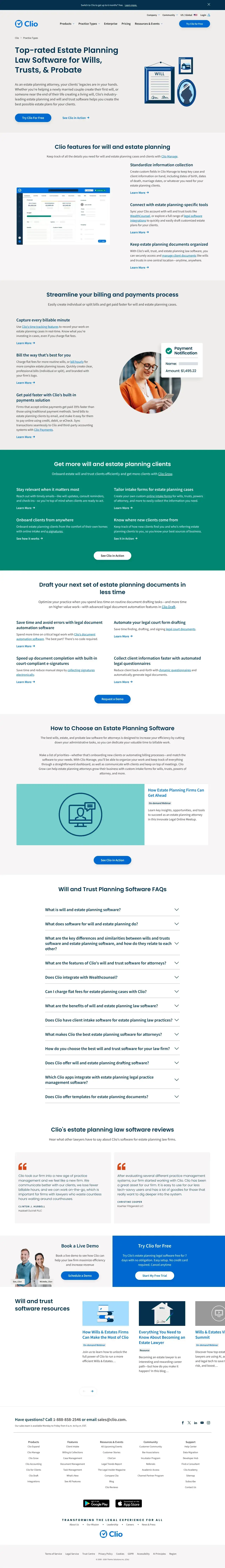 Vollständiger Screenshot von Clio