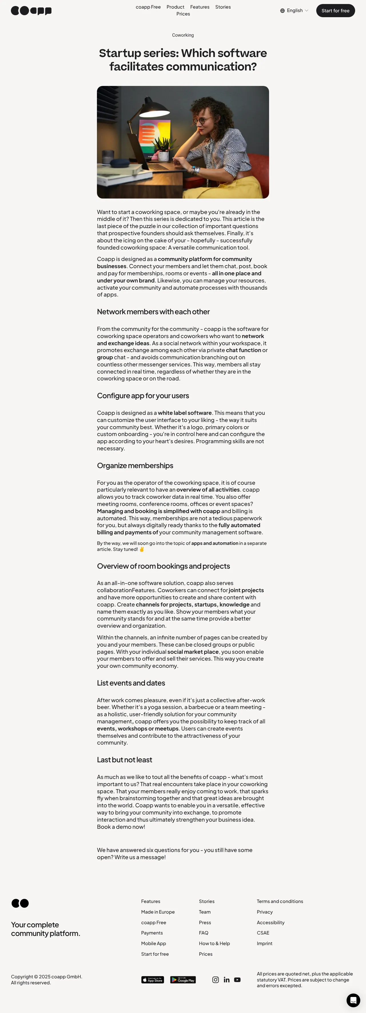 Vollständiger Screenshot von coapp