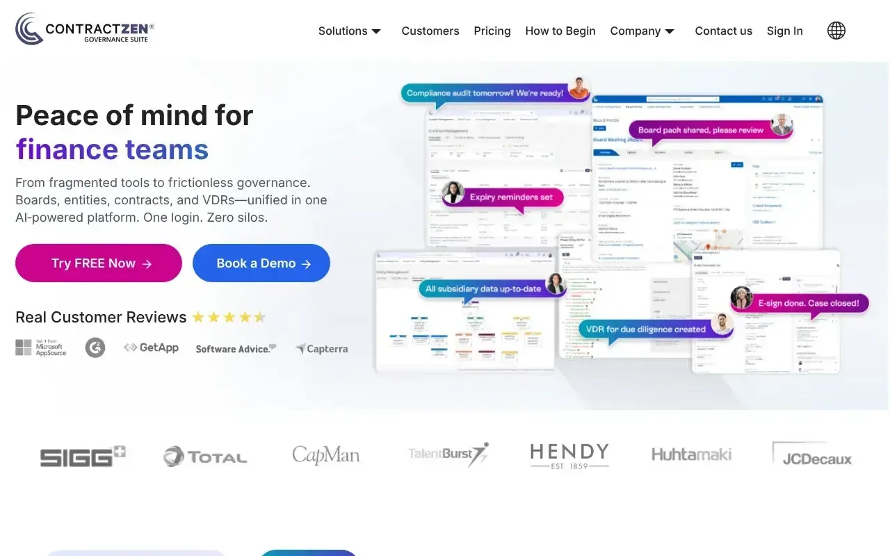 Screenshot von ContractZen