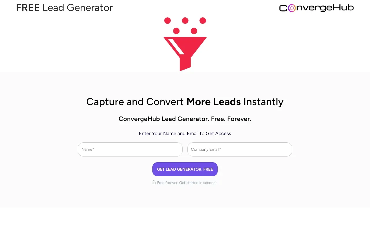 Screenshot von ConvergeHub