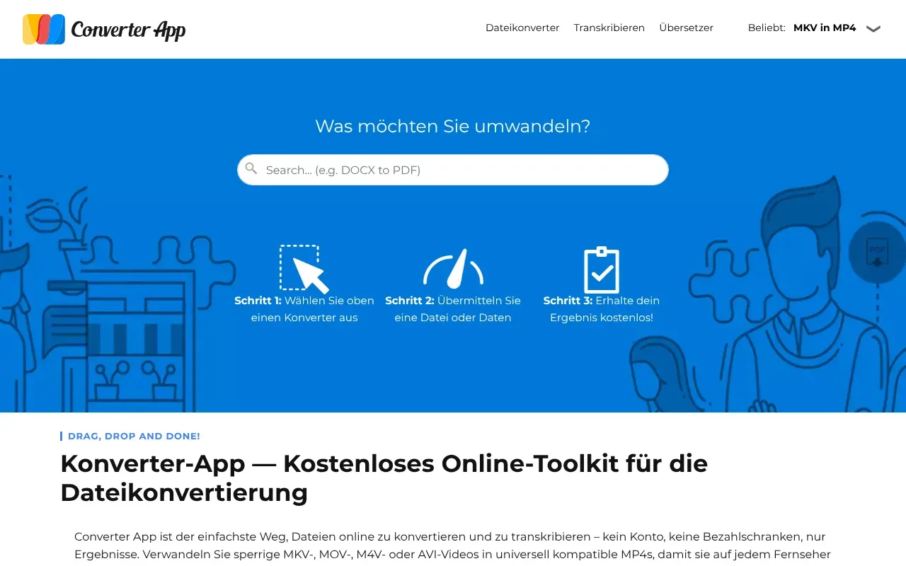 Screenshot von Converter App