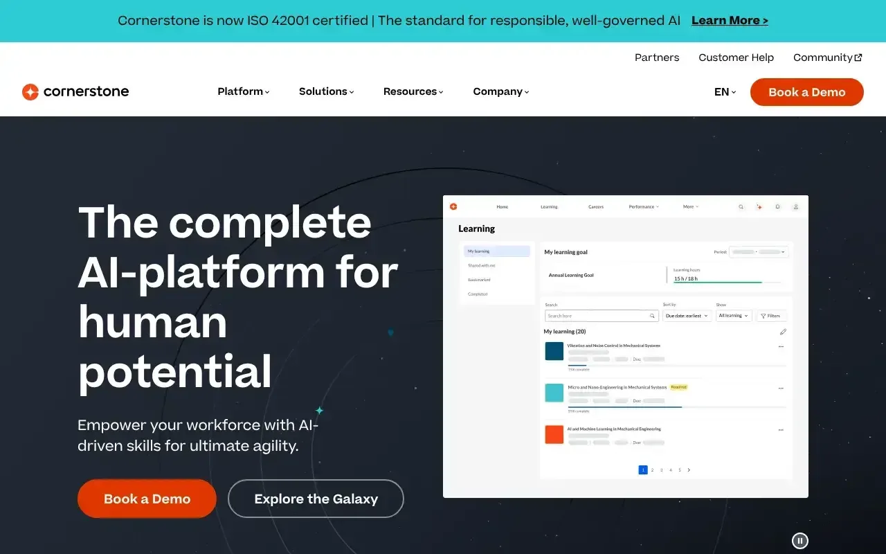 Screenshot von Cornerstone OnDemand