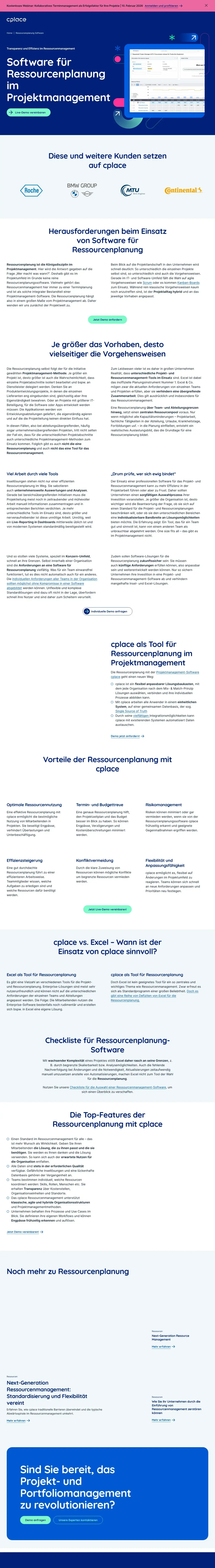 Vollständiger Screenshot von cplace