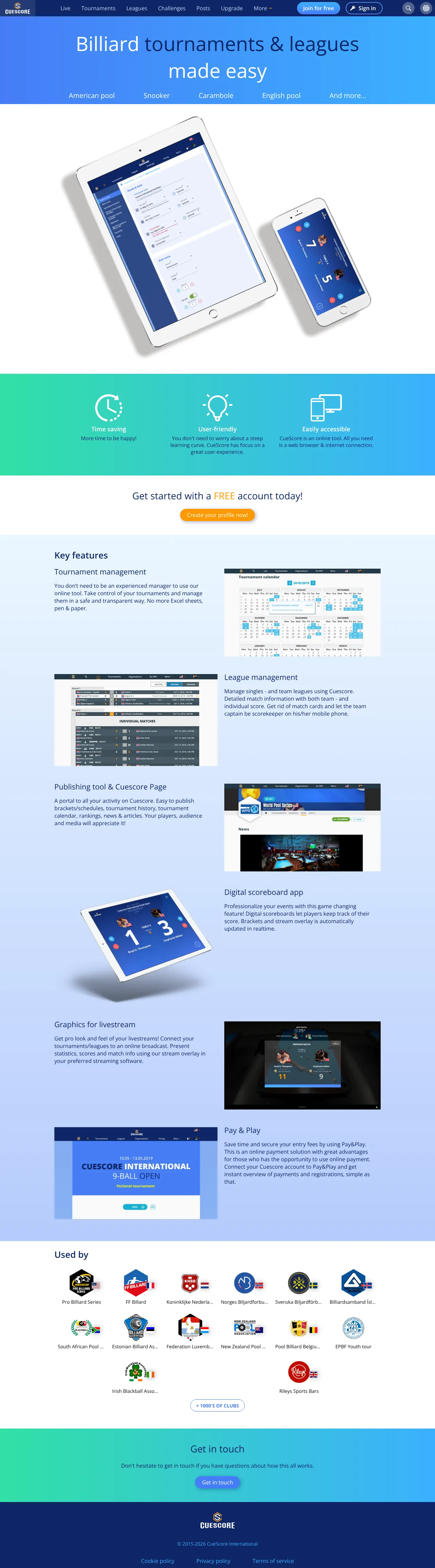 Vollständiger Screenshot von CueScore