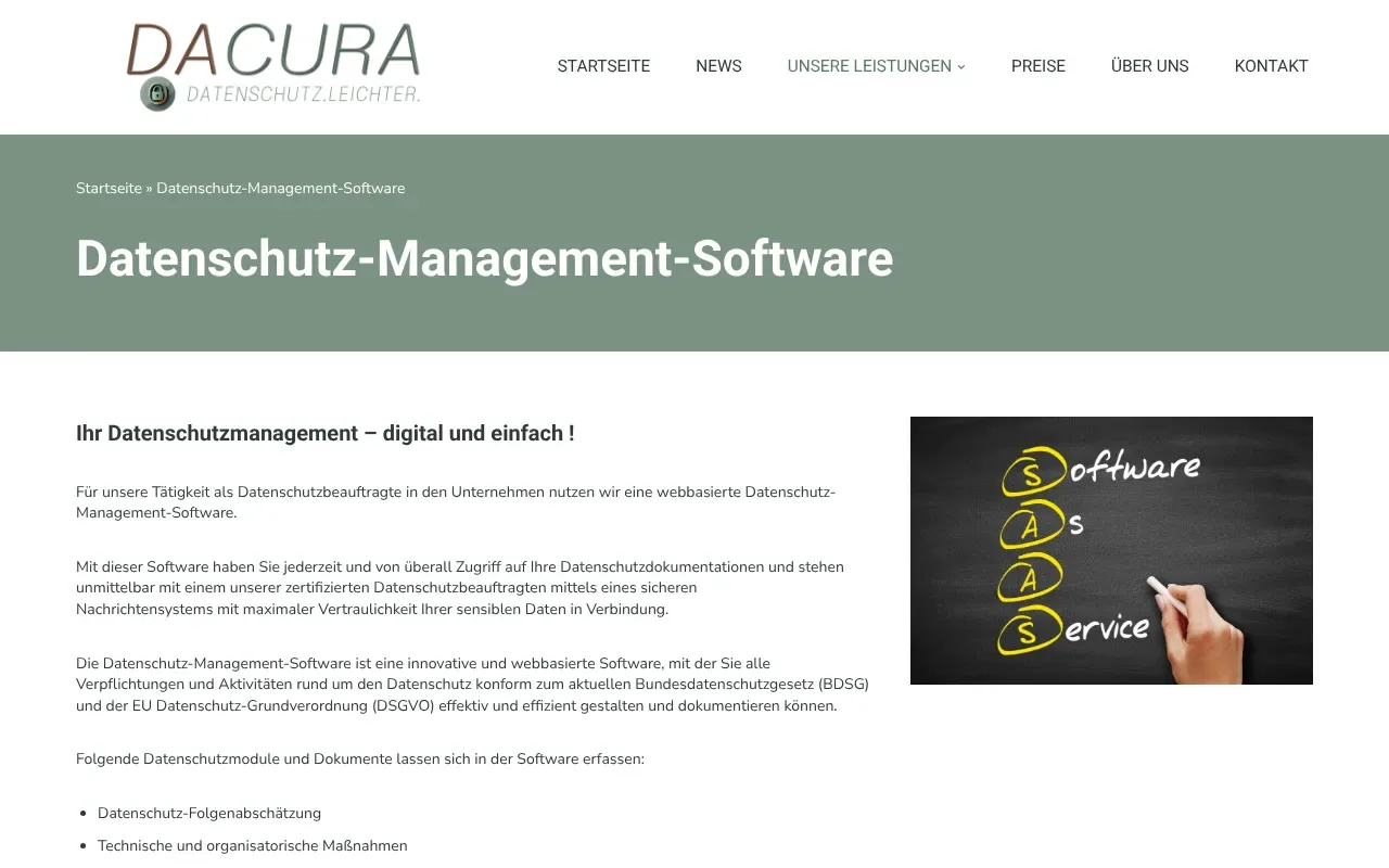 DACURA Datenschutz-Management-Software