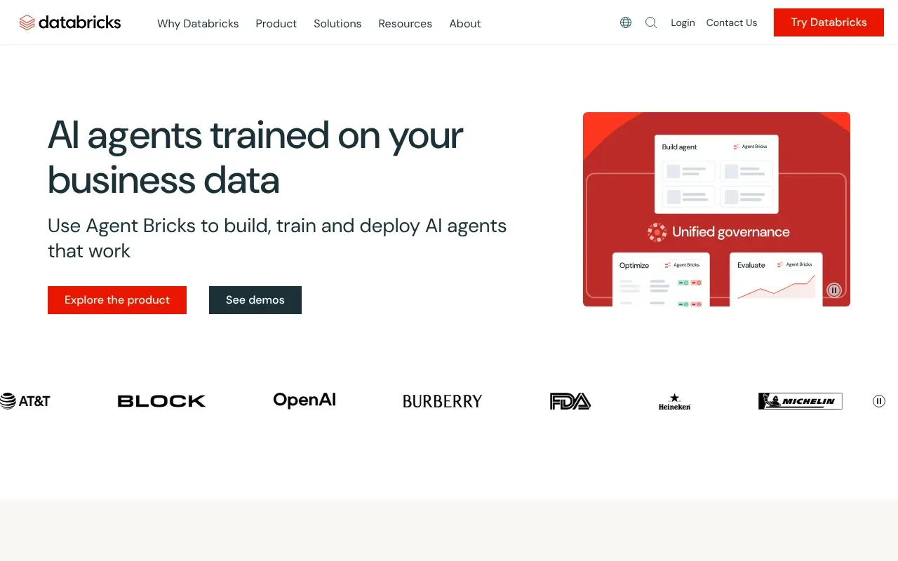 Screenshot von Databricks