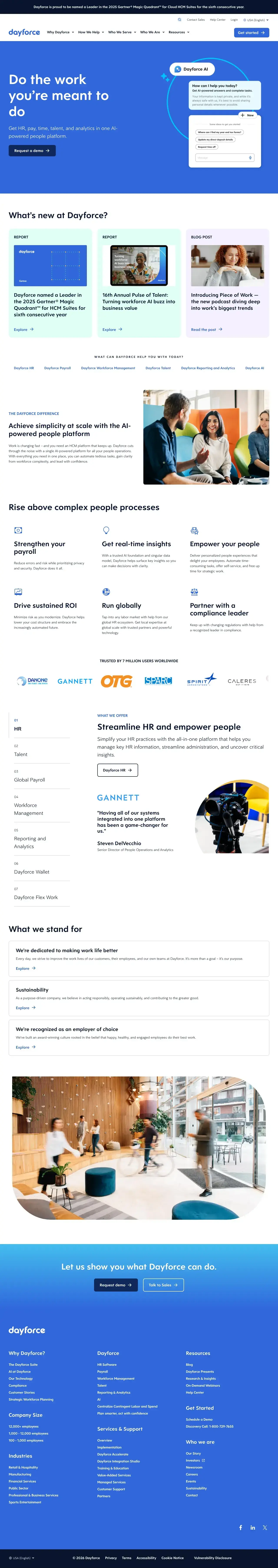 Vollständiger Screenshot von Dayforce