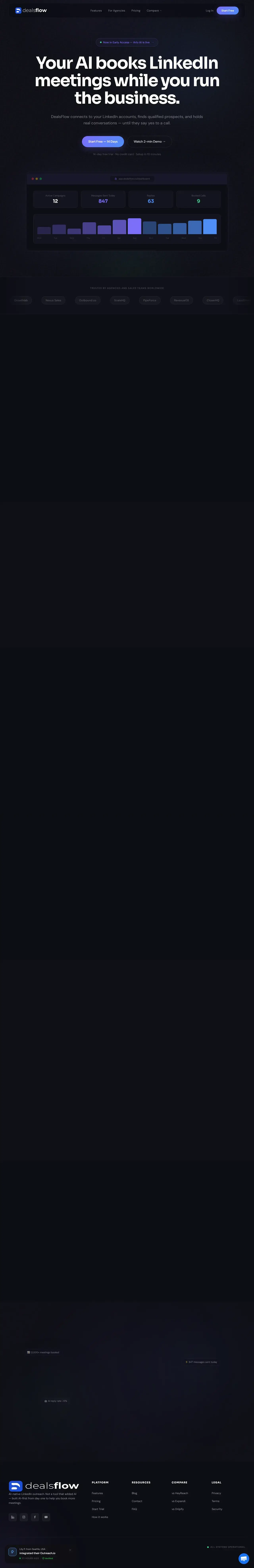 Vollständiger Screenshot von DealsFlow