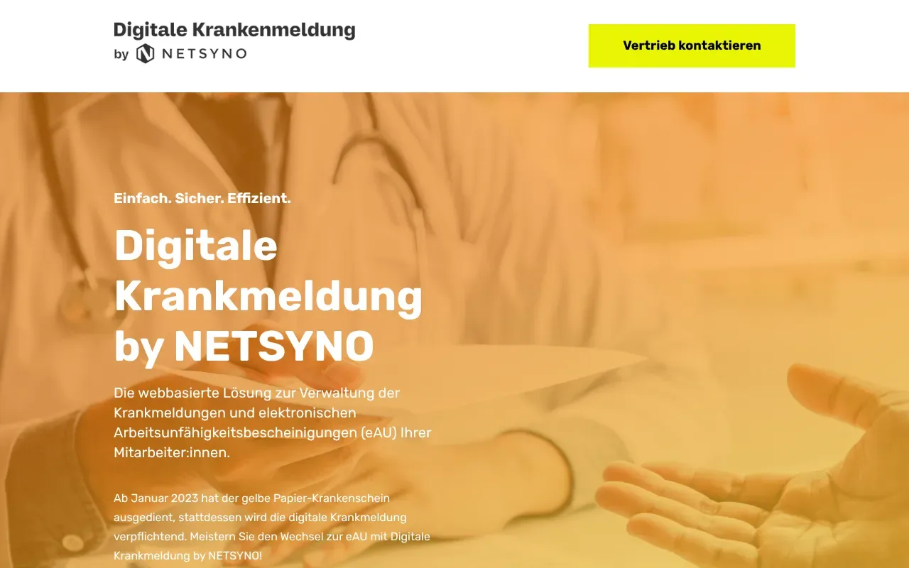 Digitale Krankmeldung by NETSYNO