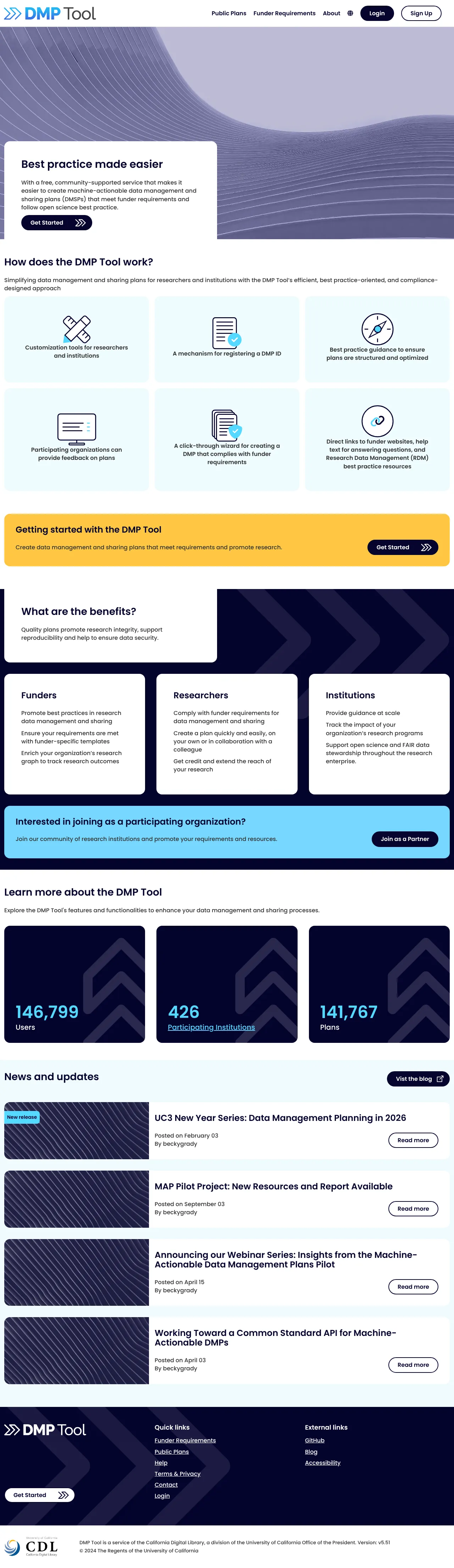 Vollständiger Screenshot von DMP Tool