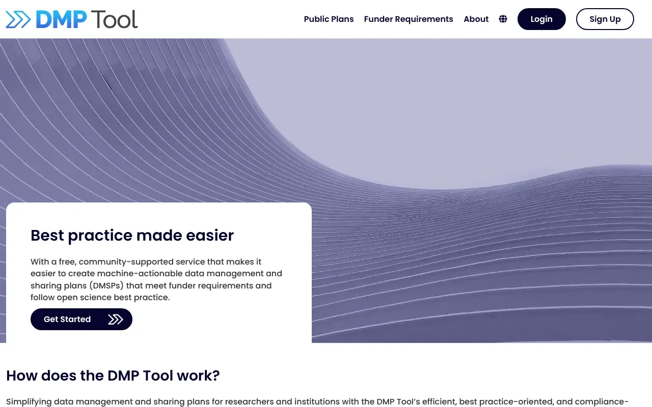 Screenshot von DMP Tool
