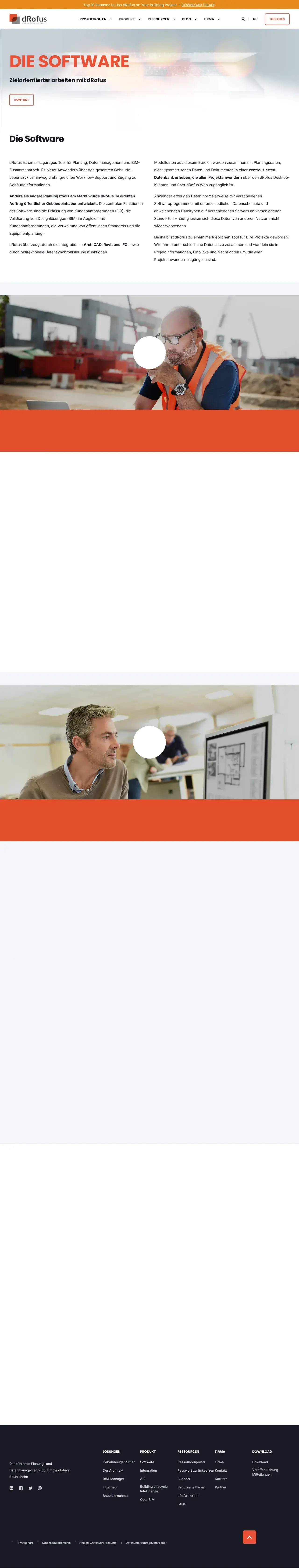 Vollständiger Screenshot von dRofus