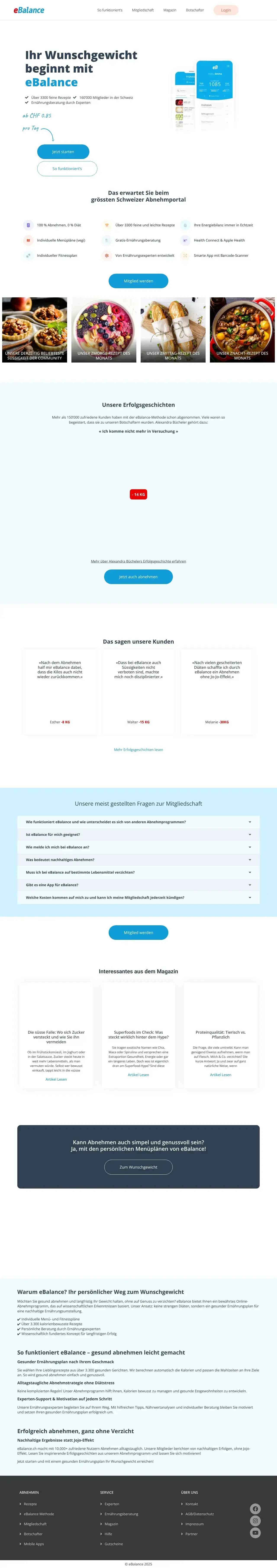 Vollständiger Screenshot von eBalance