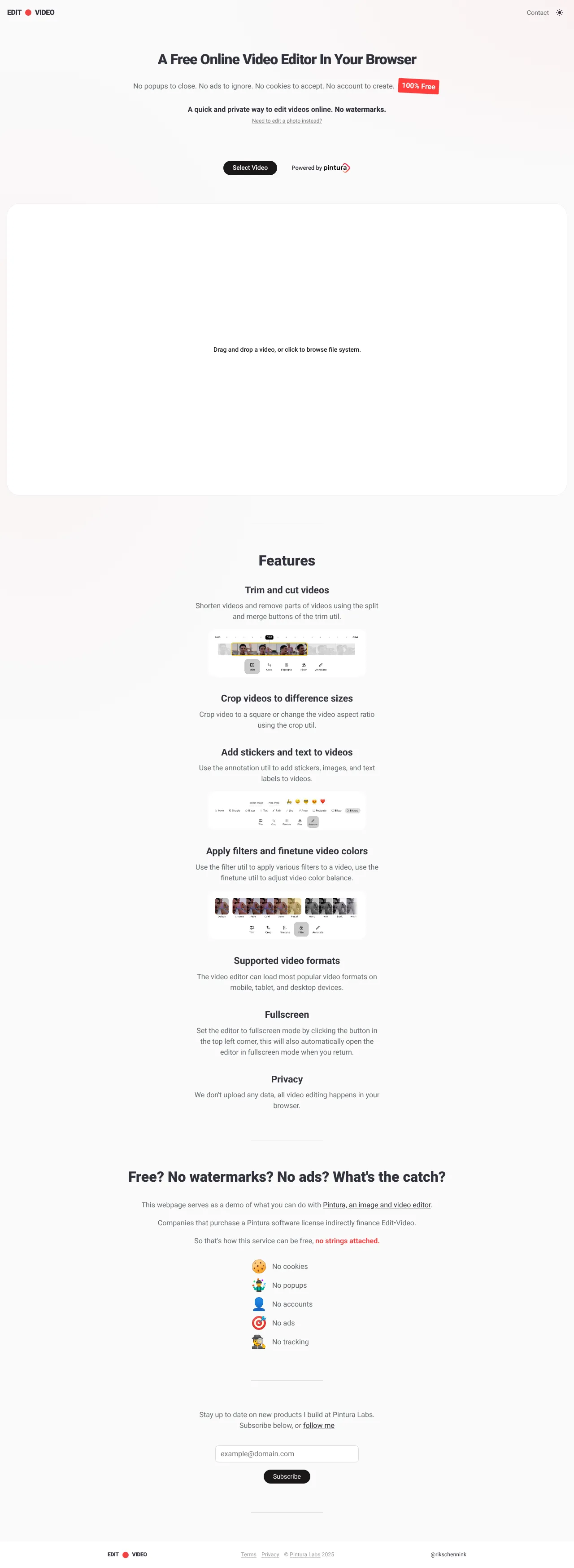 Vollständiger Screenshot von Edit • Video