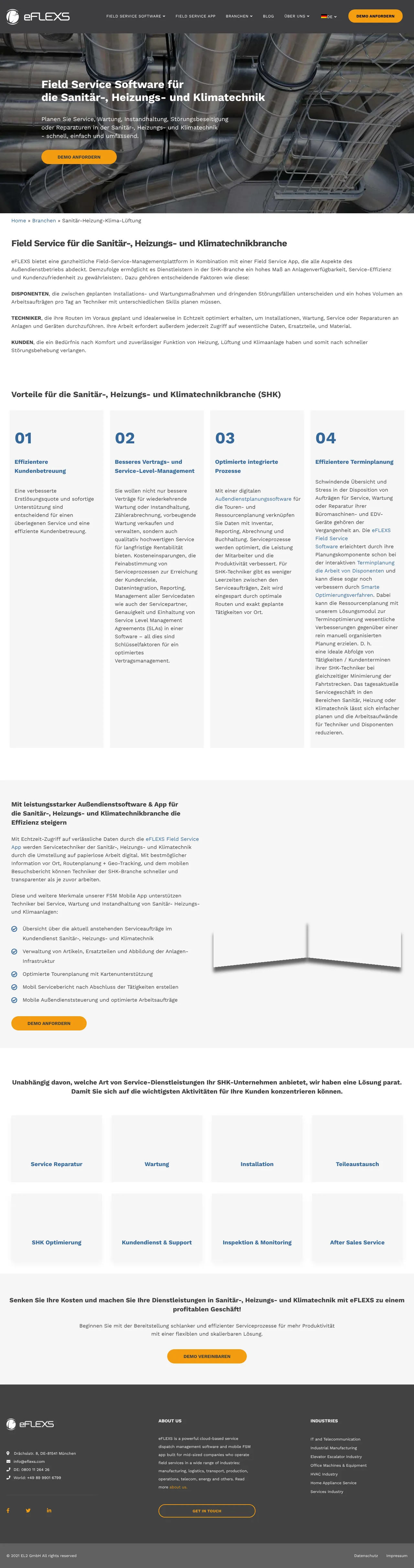 Vollständiger Screenshot von eFLEXS