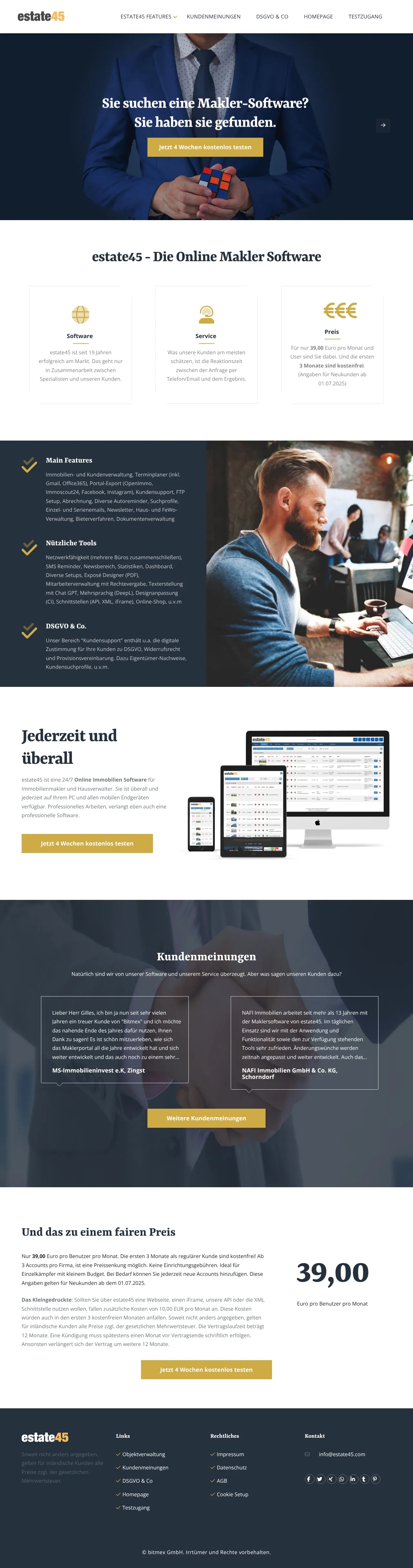 Vollständiger Screenshot von estate45