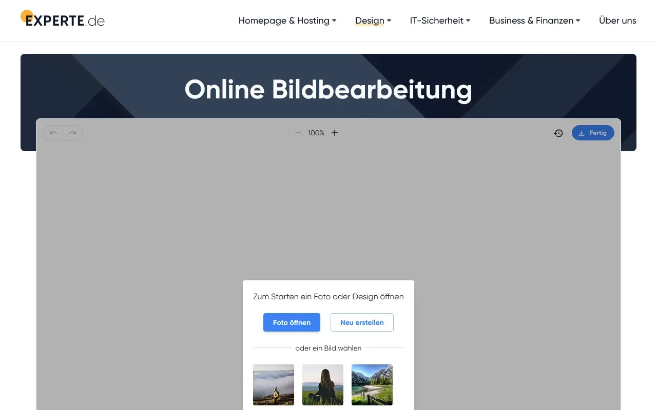 EXPERTE.de Online Bildbearbeitung